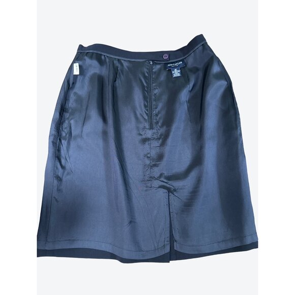 Ann Taylor Petites Basic Black Triacetate Rayon Skirt with Acetate Lining Sz 6P - Picture 5 of 13